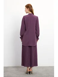 Valeria Skirt and Blouse Set - Lilac - 4