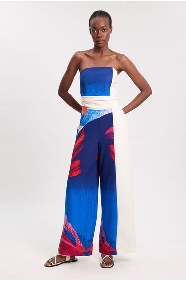 Soft Tailored Colourblock Tailored Bandeau Jumpsuit