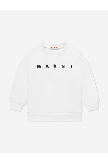 MARNI Kids Logo Sweatshirt in White
