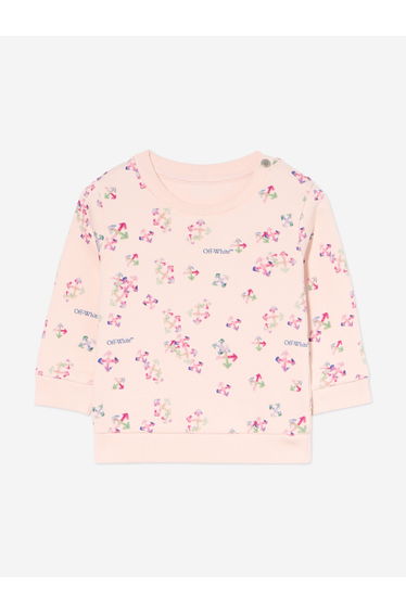 Off-White Baby Girls AOP Arrow Sweatshirt in Pink