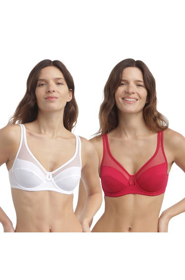 Pack of 2 Generous Bras in Organic Cotton