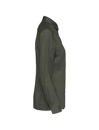 Spasso Womens/Ladies Linen Long-Sleeved Shirt - Organic Khaki - 2