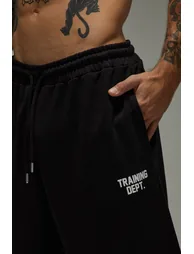 بنطلون رياضي بأرجل عريضة - أسود - 2