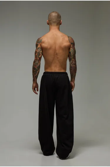 Training Dept Wide Leg Loopback Jogger - black