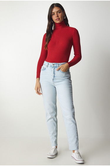 Sweater - Red - Fitted
