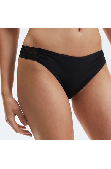 Pack of 3 Knickers in Cotton with Lace Details