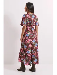 Petite Floral Empire Seam Angel Sleeve Midaxi Dress - 2