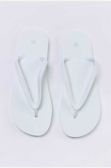 White Flip Flops Women's Slippers