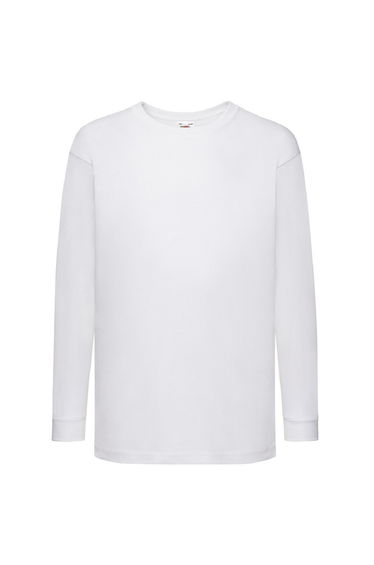 Fruit Of The Loom Childrens/Kids Long Sleeve T-Shirt (Pack of 2) - White
