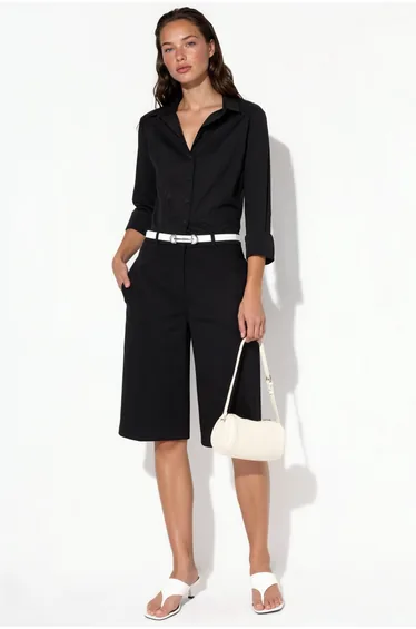 Straight Fit Bermuda Shorts (w/out Belt)