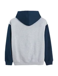 Cotton Mix Oversized Hoodie with Boston Uni Embroidery - 3