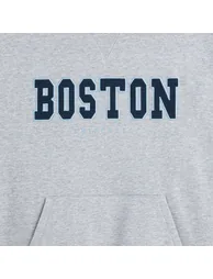 Cotton Mix Oversized Hoodie with Boston Uni Embroidery - 4