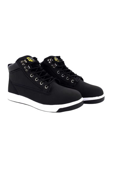 Grafters Mens Toe Capped Safety Trainer Boots - Black