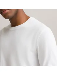 Organic Cotton T-Shirt with Crew Neck and Long Sleeves - 2