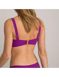 Demi-Cup Bikini Top in Seersucker - 1