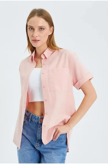 Mixray Slim Fit Poplin Shirt with Pocket