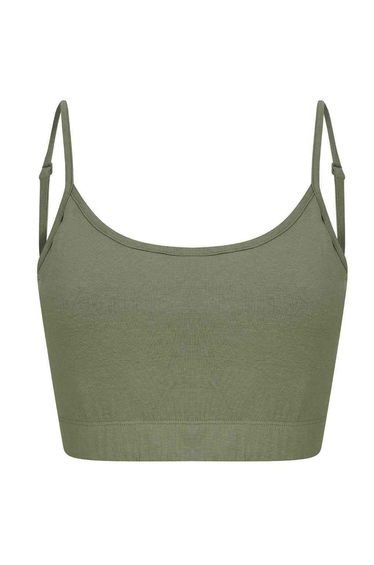 SF Womens/Ladies Sustainable Cropped Camisole - Khaki