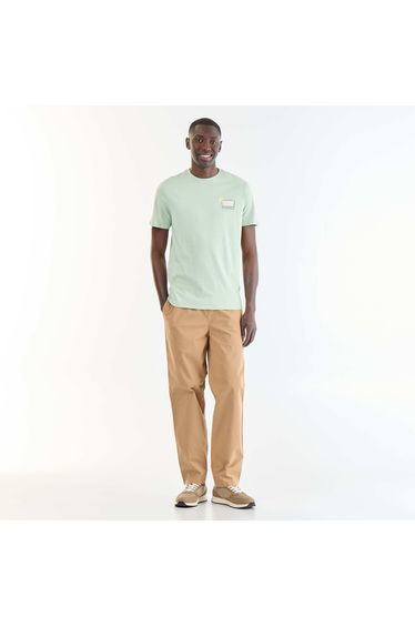 Short-sleeved graphic print T-shirt GREEN