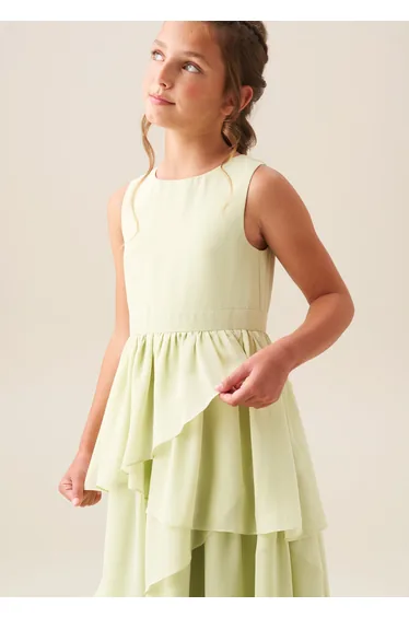 Letitia Sage Tiered Ruffle Dress