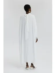 BAT SLEEVE CHIFFON DRESS - 3
