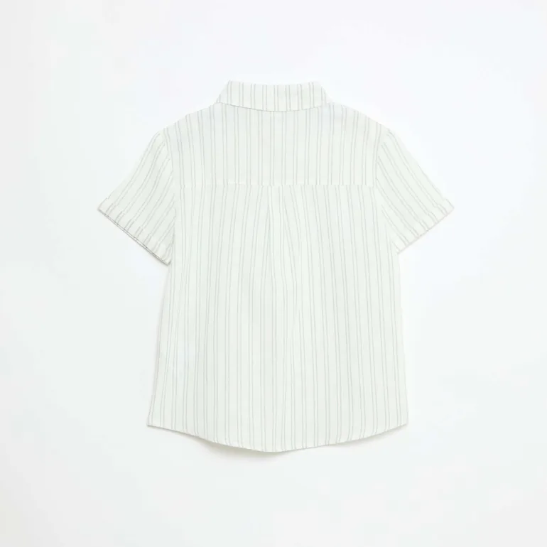Regular Fit Striped Cotton Shirt WHITE - 2