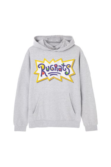 Rugrats Mens Classic Logo Hoodie - Grey Marl product thumbnail 2