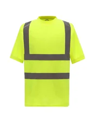 Yoko Mens Hi-Vis Short Sleeve T-Shirt - Yellow