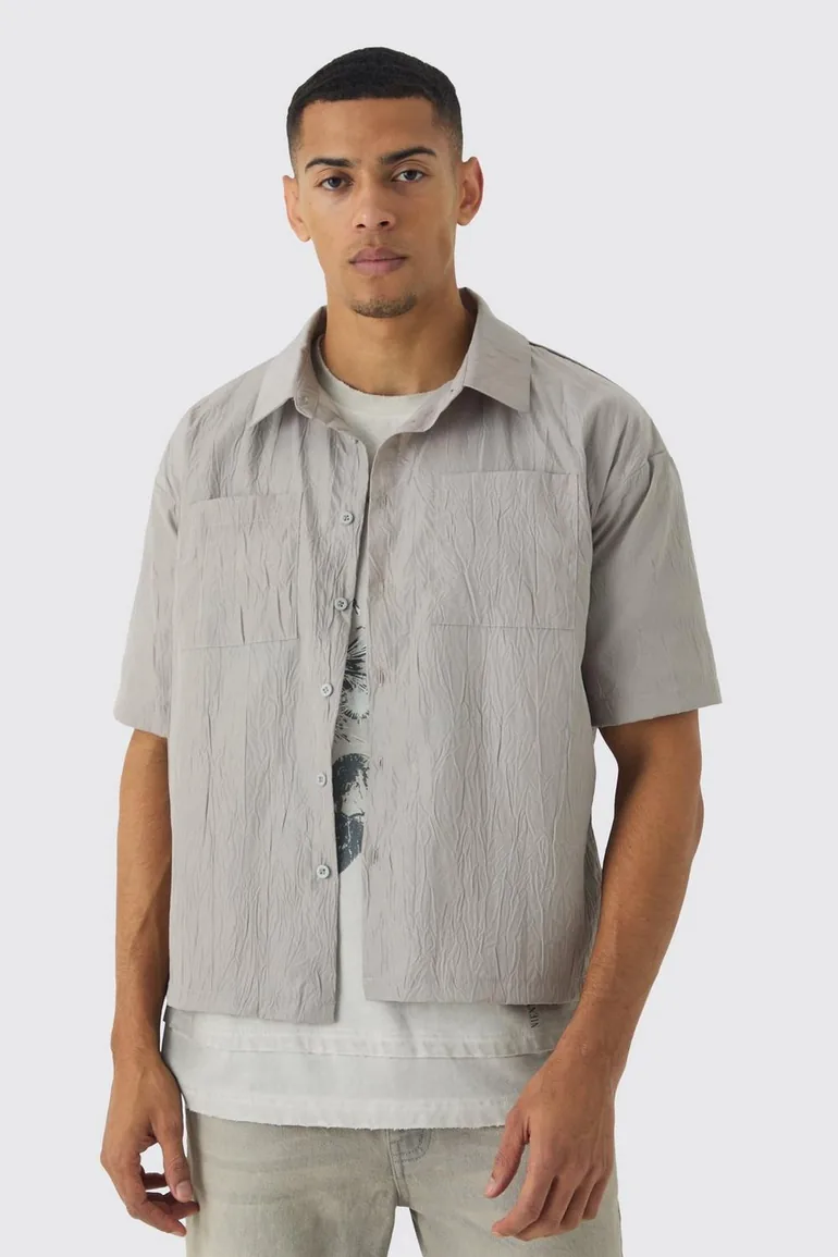 Oversized Boxy Crinkle Shirt