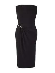 Black Sandy Knitted Plus Size Dress - 2