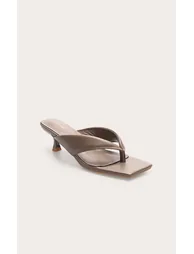 Shitake Pu Toe Thong Square Toe Mule - 1