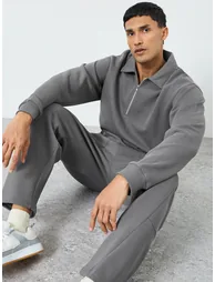 Men Grey Sweatshirt and Joggers Co-Ords - 1