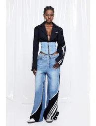Edelgard Stripe Deconstruct Denim Top
