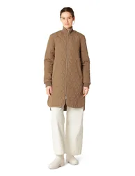 Art Funnel Neck Quilted Mac Mocca