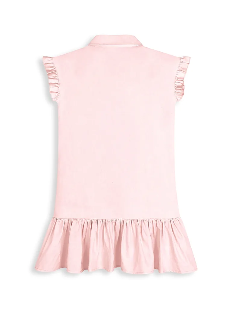 Polka Dot Unicorn Girl's Shirt Dress - 3