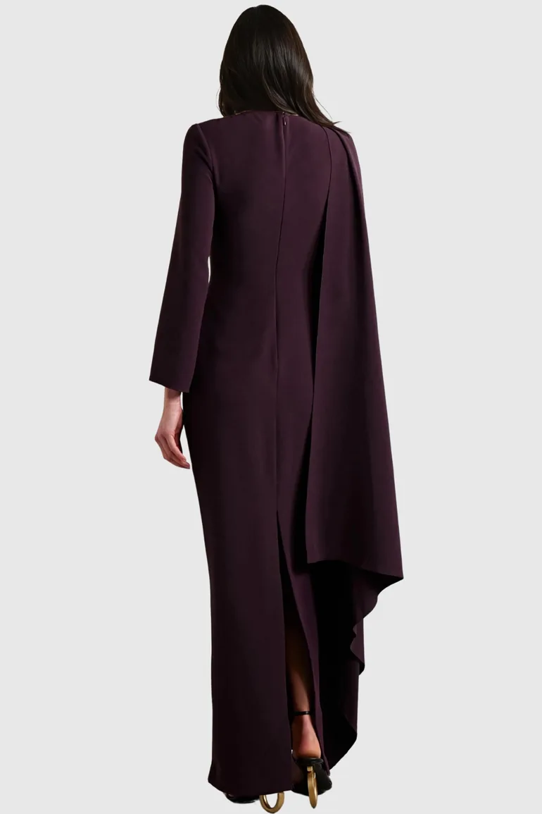 Dosia Asymmetric Shawl Maxi Dress - 2