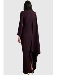 Dosia Asymmetric Shawl Maxi Dress - 2