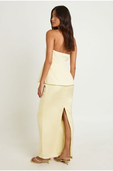 Bandeau 2 in 1 Maxi Dress - lemon product thumbnail 2