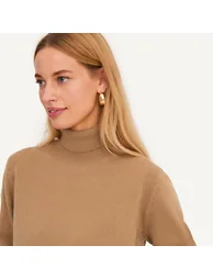 Cashmere Turtleneck Jumper/Sweater in Fine Knit - 3