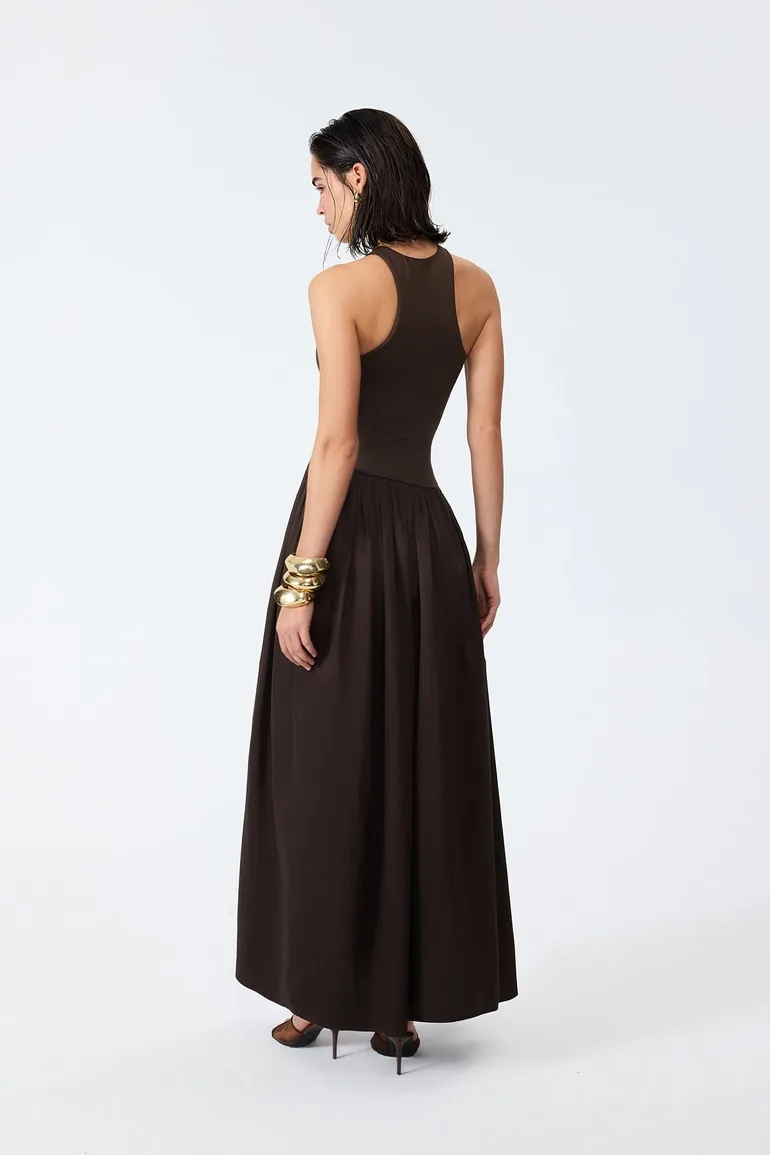 Contrast Asymmetrical Dress - Premium Edition - 2