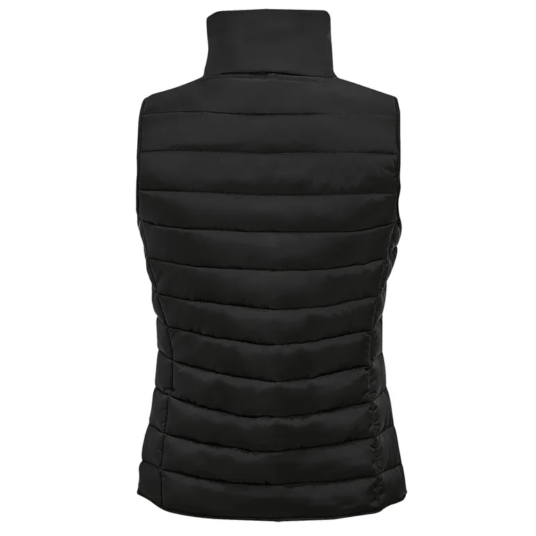 SOLS Womens/Ladies Wave Padded Water Repellent Bodywarmer/Gilet - Black - 1