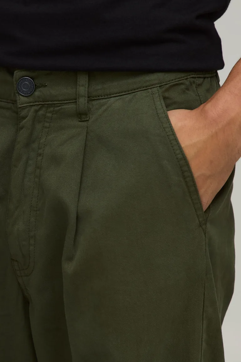 Essential Baggy Fit Elasticated Waist Chino - khaki - 3
