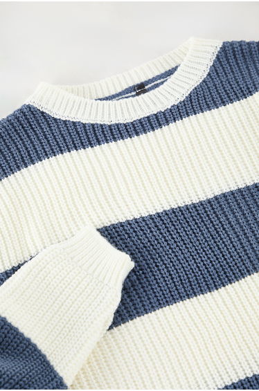 Ecru*001 Boy Color Block Mini Me Sweater product thumbnail 2