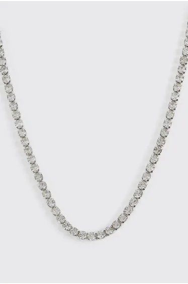 Iced Chain Necklace - silver