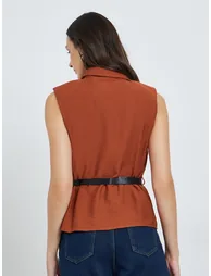 Rus Sleeveless Button-Down Shirt - 3