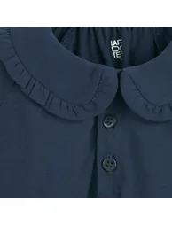 Pack of 2 T-Shirts in Cotton with Peter Pan Collar and Long Sleeves - 1