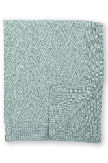 Heirloom knit blanket soft thyme
