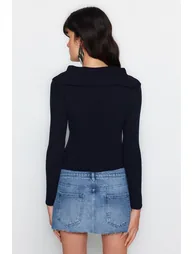 Cardigan - Dark blue - Slim fit - 4