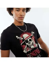 One Piece printed short-sleeved T-shirt BLACK - 4