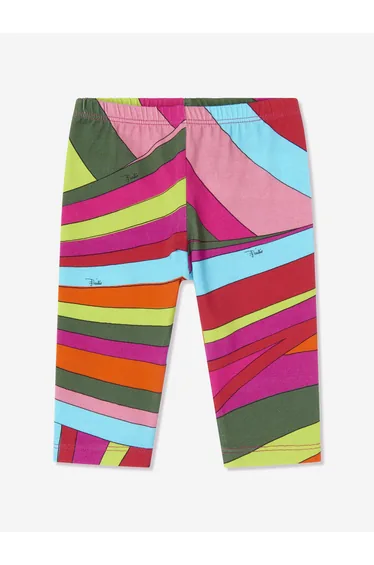 PUCCI Baby Girls Iride Print Leggings in Multicolour