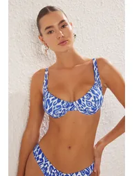 Ethnic Patterned Balconet Mix&Match Bikini Top - 1